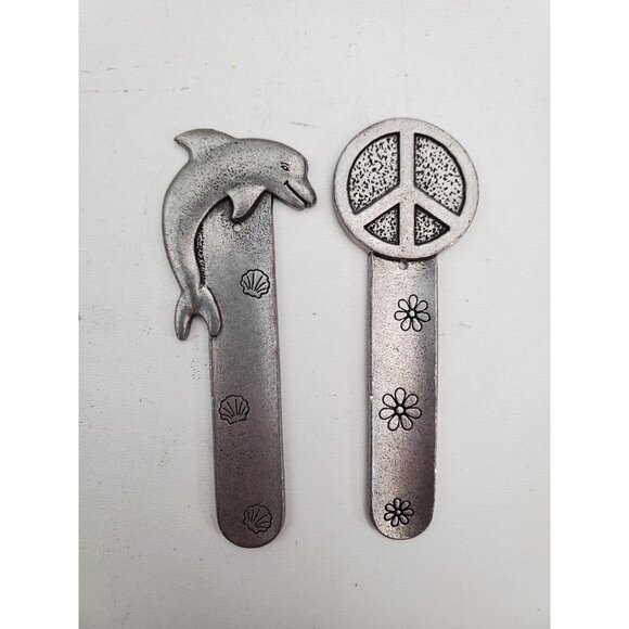 Peace Bookmark - dolphin BookMark - Peace Symbol Bookmark Handmade Metal - Picture 9 of 10